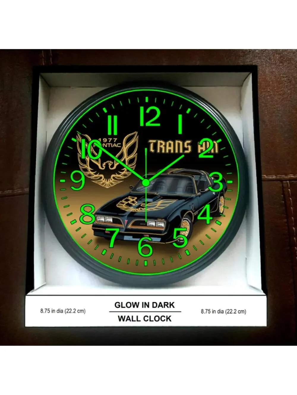 1977 Pontiac Trans-Am Glow In The Dark Wall Clock New!